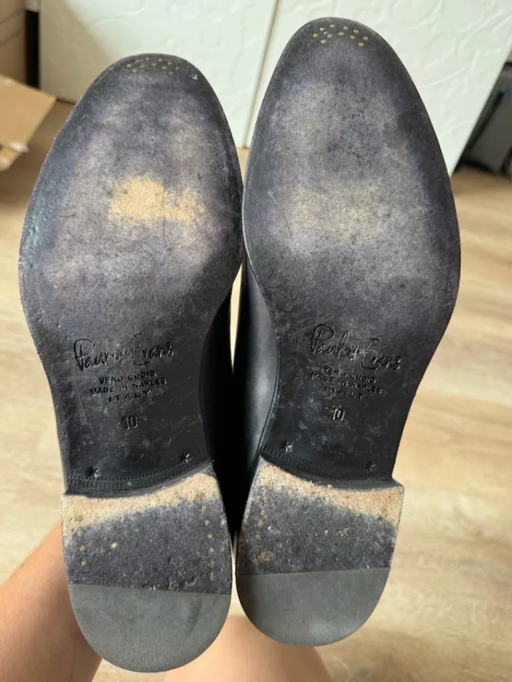 Paul Evans Black Leather Oxfords in Size 10